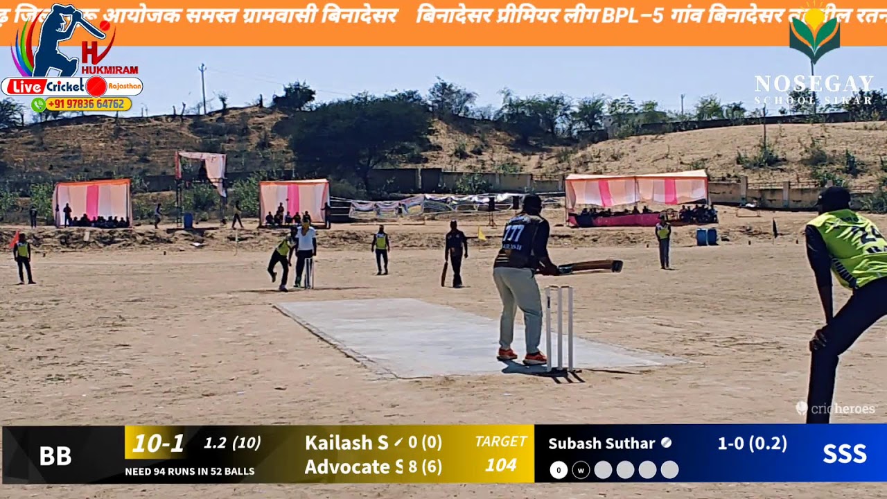 binadesar bulls🆚shyam Sarkar 
League round match 
Binadesar premier league BPL–5 Binadesar