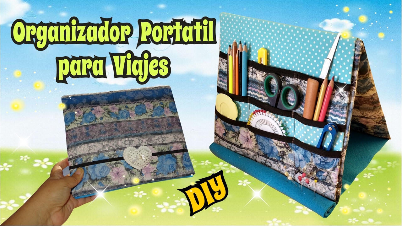 Como hacer un organizador Portátil para viajes DIY Tutorial Regalo