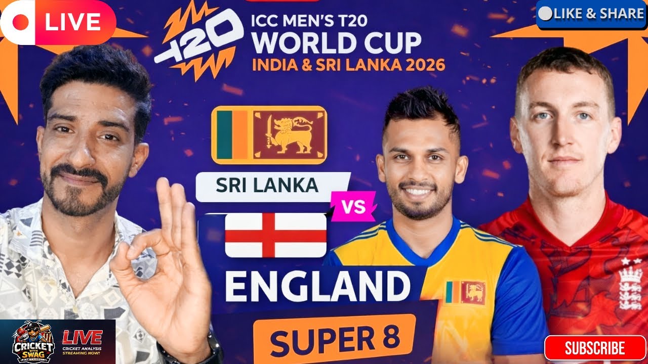England vs Sri Lanka Super 8 Live Streaming | T20 World Cup 2026 |