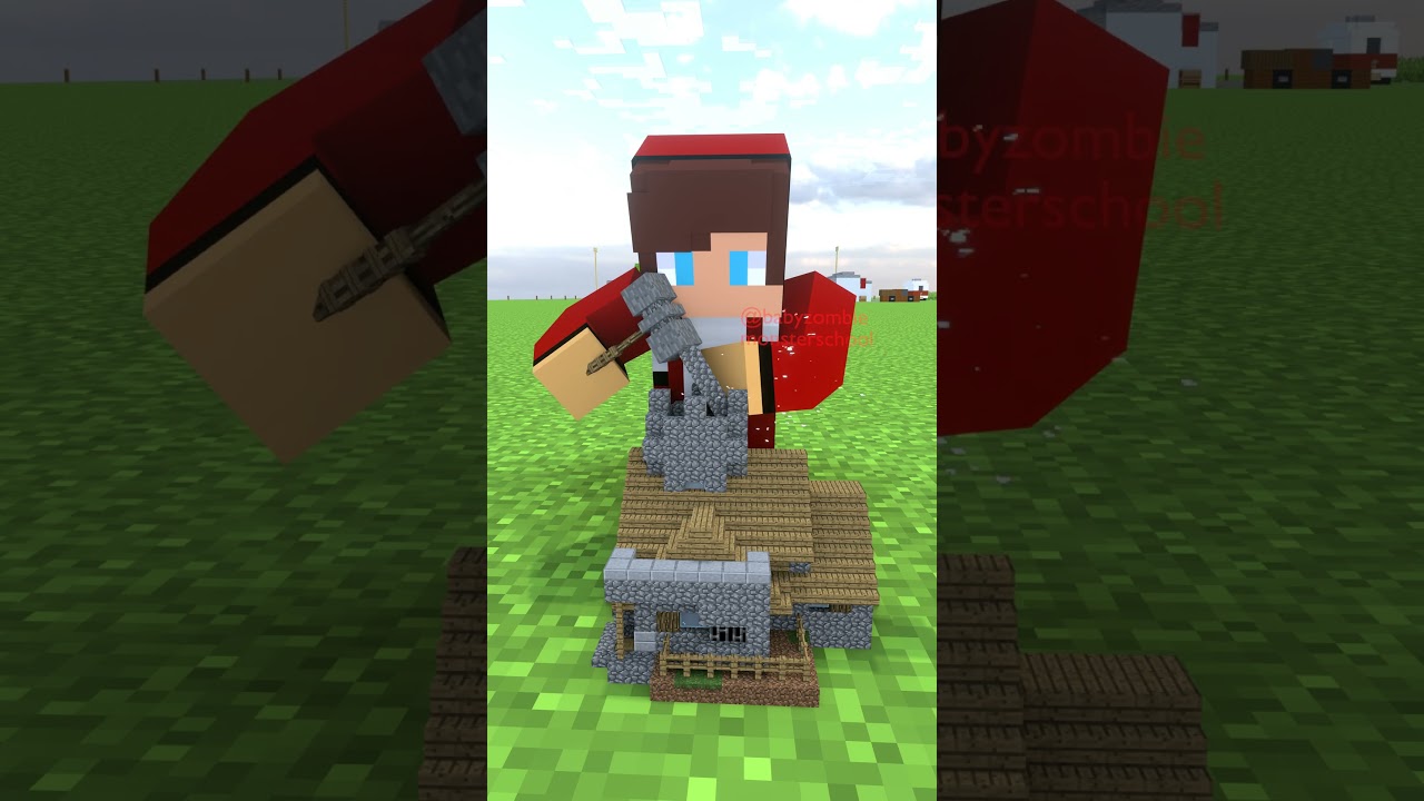 Build the house !- Baby zombie minecraft animations