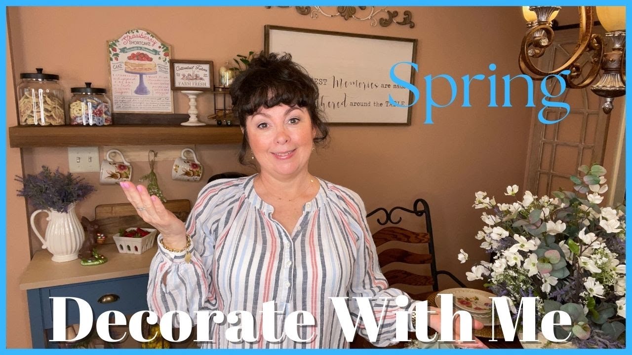 New Decorate With Me For Spring In My Dining Room | Drink Station | Server | Spring Decor Ideas