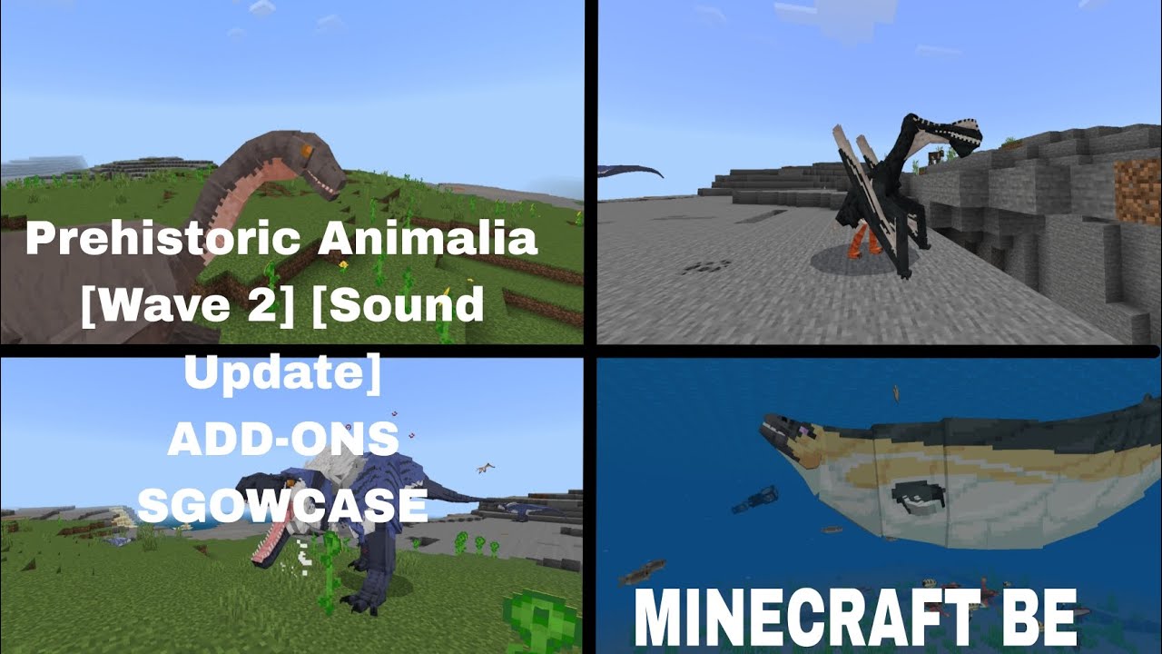 Prehistoric Animalia [Wave 2] [Sound Update] ADD-ONS SHIWCASE | MINECRAFT BE