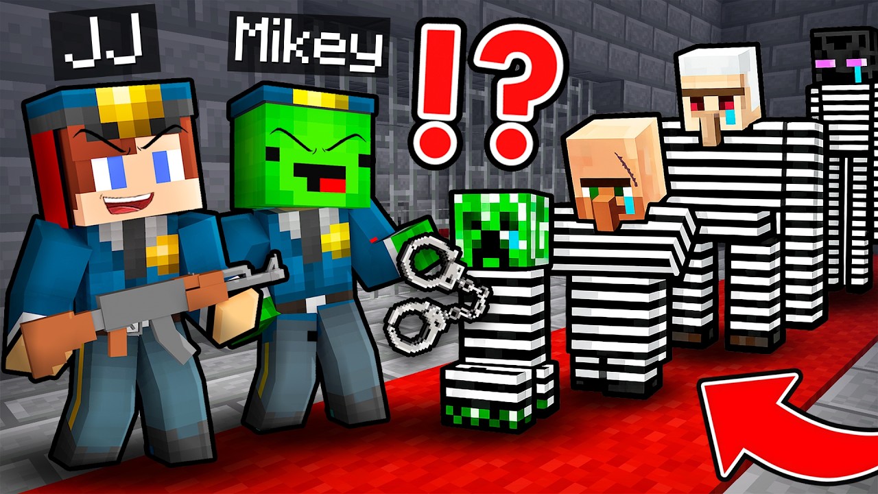 JJ and Mikey Opened a Secret MOB Prison in Minecraft ! - Maizen