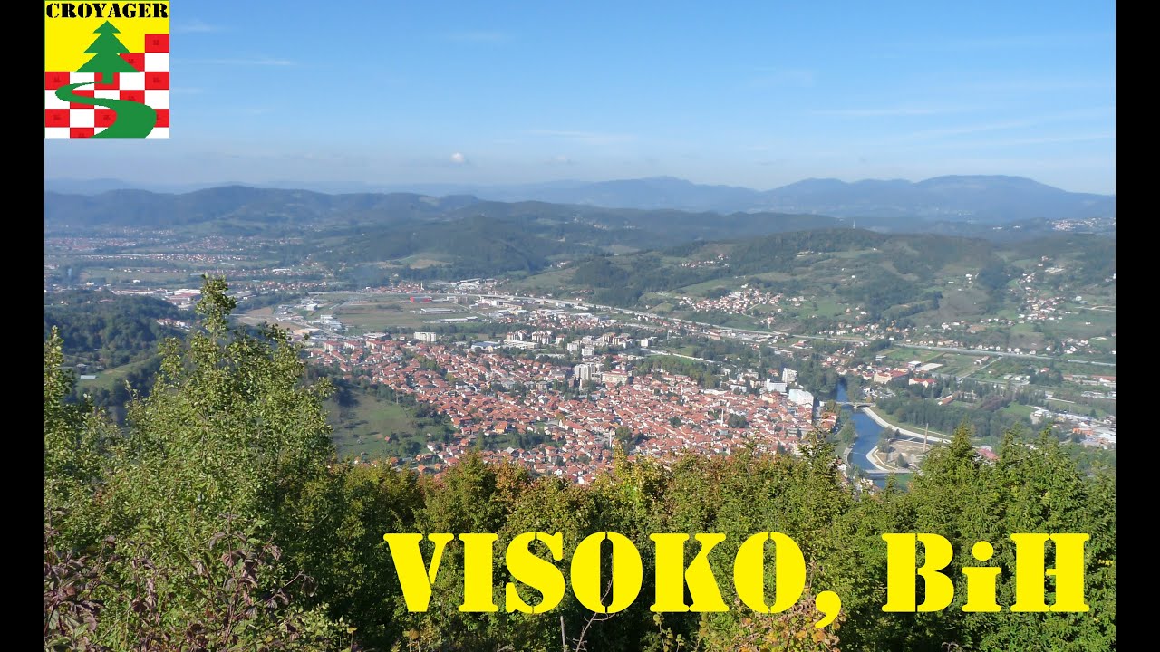 Visoko BiH, šetnja kroz prijatan mali gradić. 4K