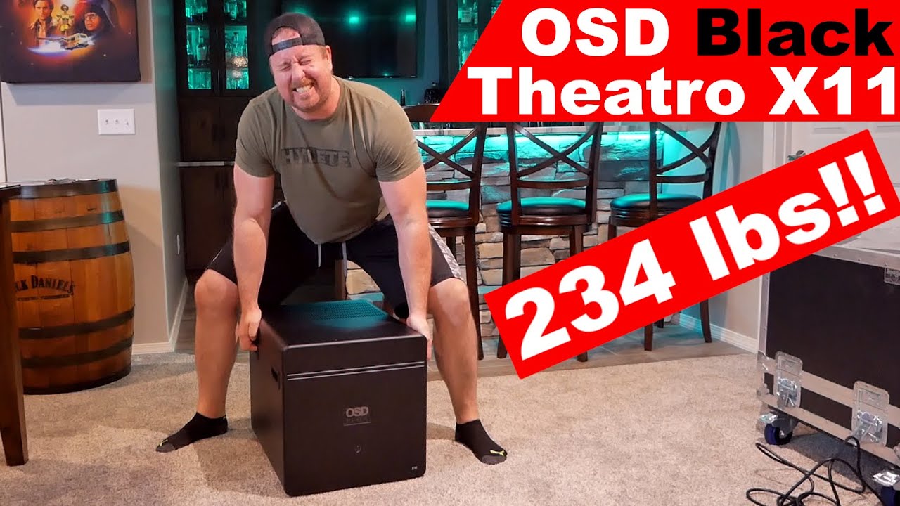 Crazy Home Theater Amp!! 234 Pound OSD Black Theatro X11 Amplifier Unboxing for Dolby Atmos