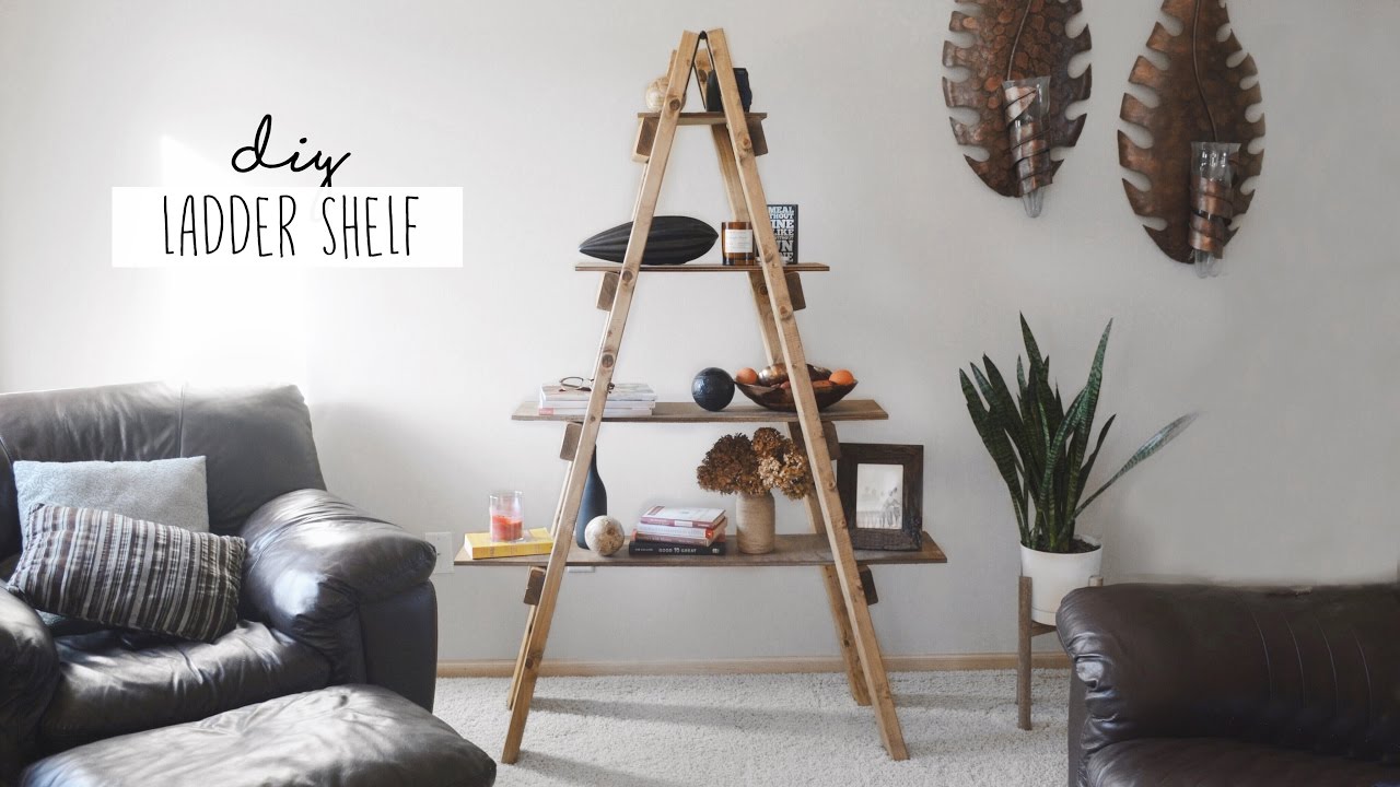 DIY LADDER SHELF