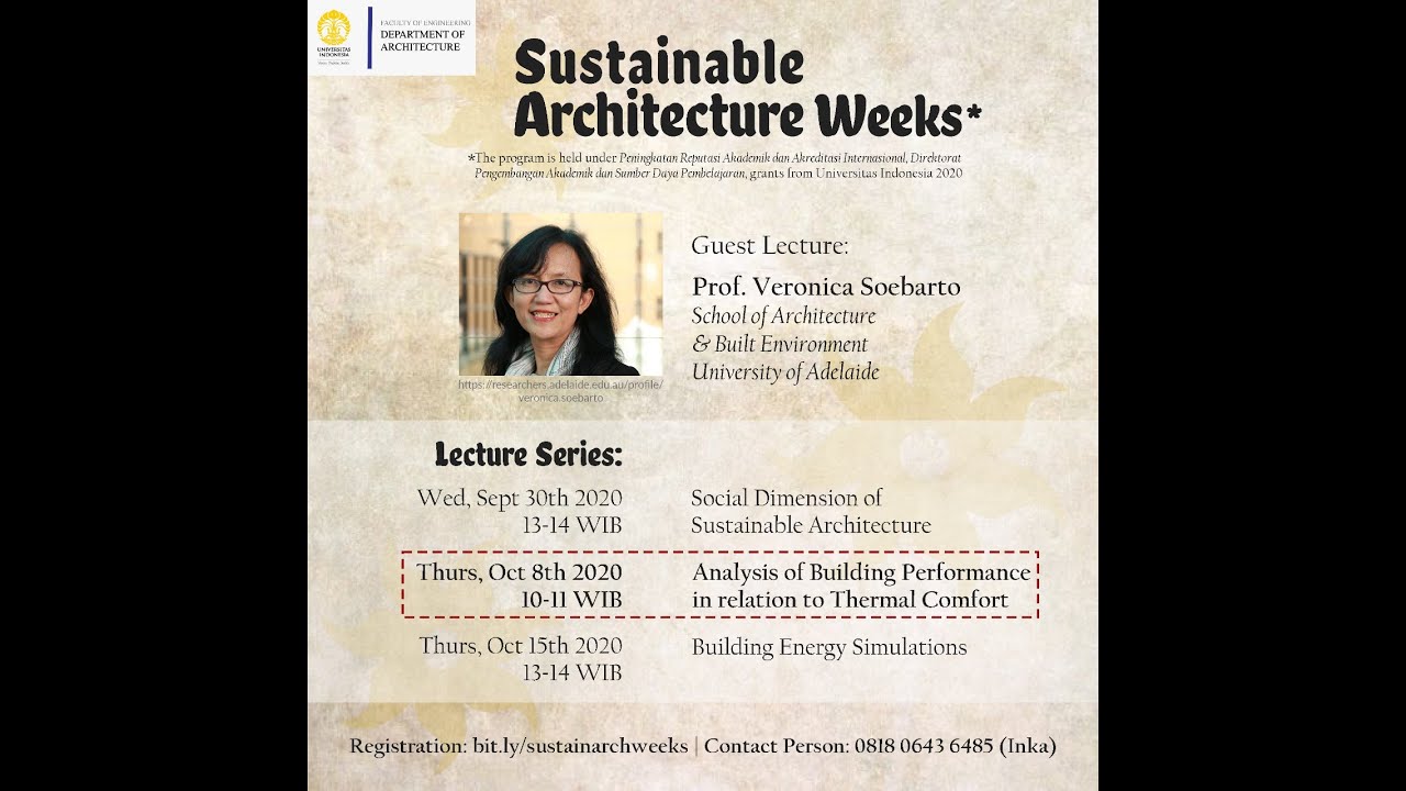 [Sustainable Architecture Weeks] Analysis of Building Comfort in Relation to Thermal Comfort