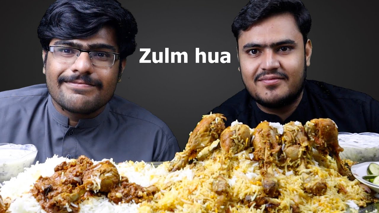 Eating Hyderabadi Birayani with Recipe | Mukbang Asmr