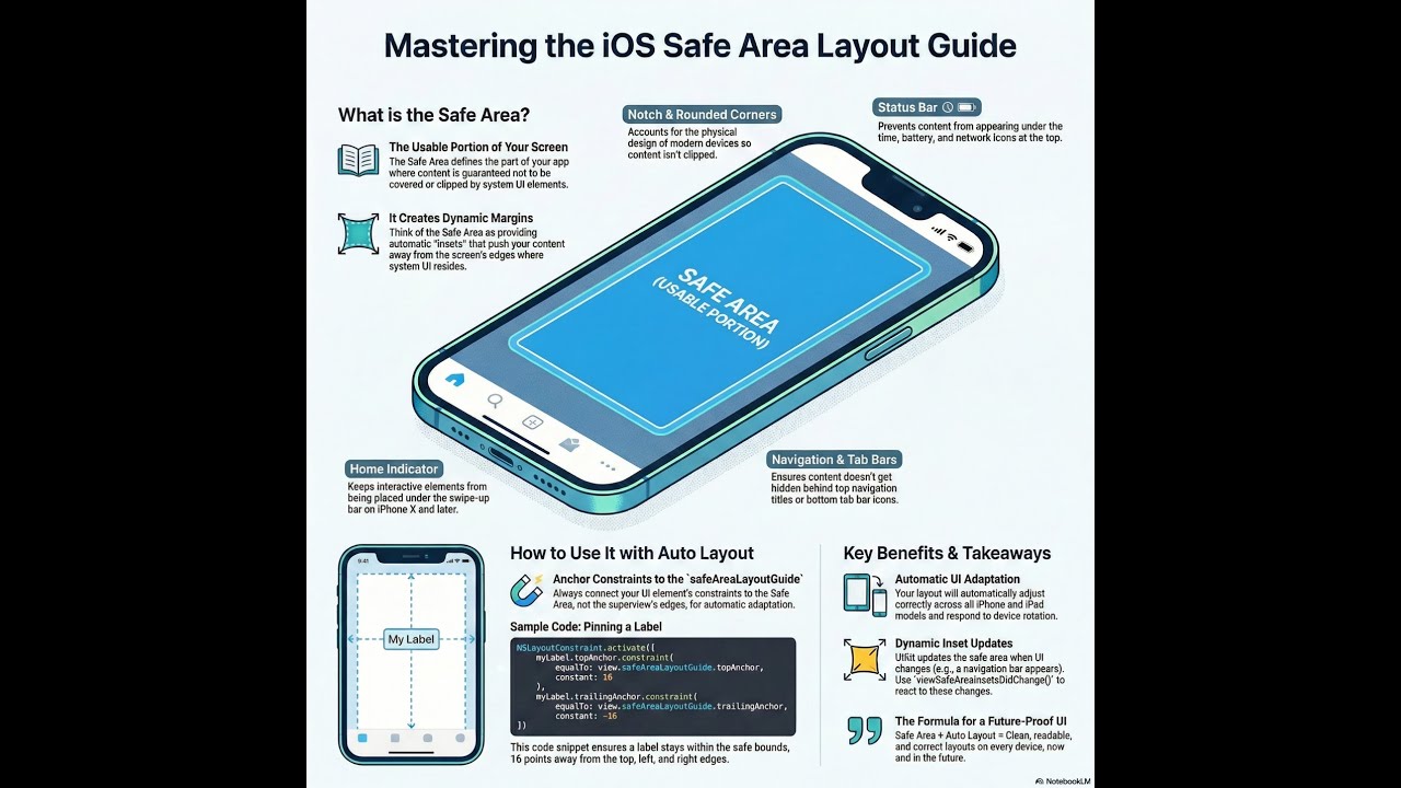📱 What Is Safe Area in iOS — and How Does It Work with Auto Layout? | Eng