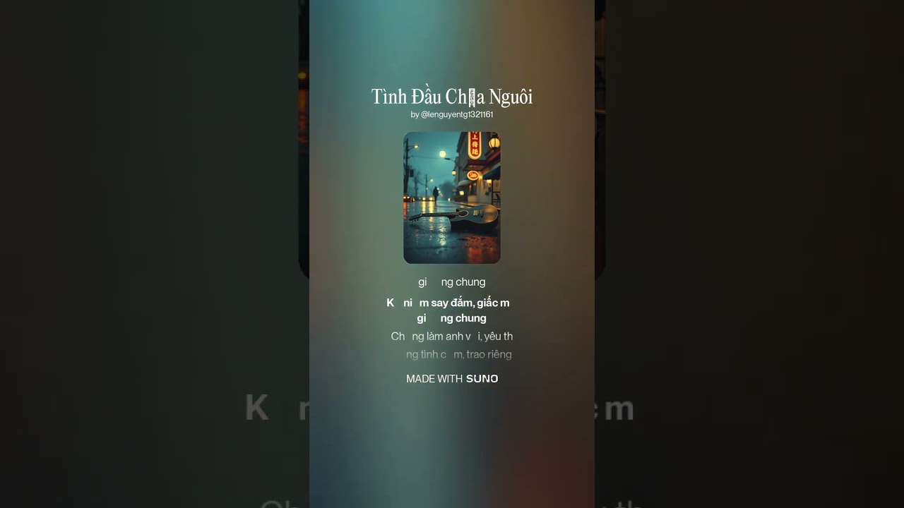 Tình Đầu Chưa Nguôi (nhạc Hoa lời Việt Chí Thành Danh) cover AI 
