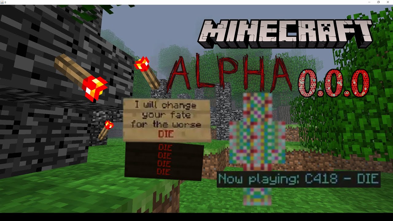 Minecraft Alpha 0.0.0 страшная версия оказалась дружелюбной...😳