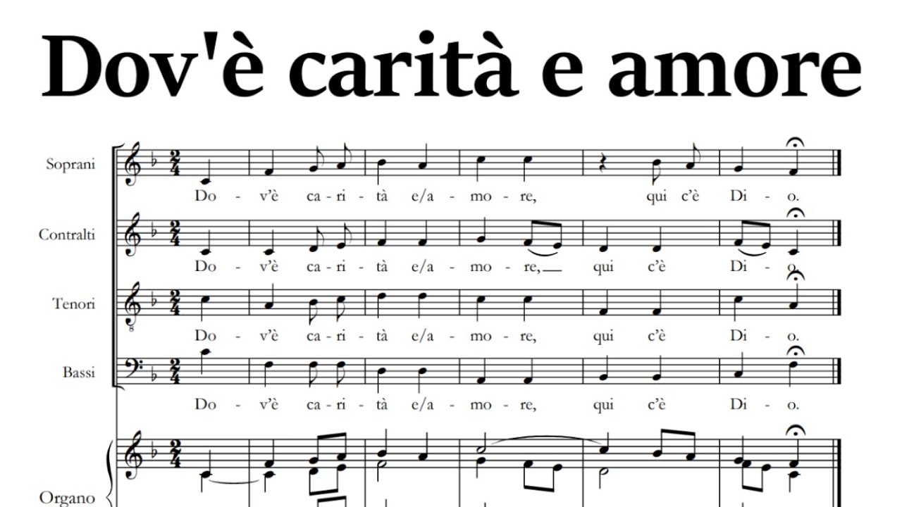 Dov'è carità e amore