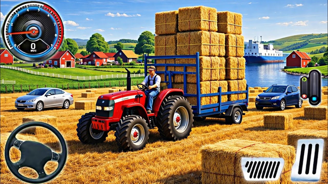 Real Tractor Driving Simulator 🚜 | Open World Free Mode + Mission Gameplay | Ultra Realistic Game