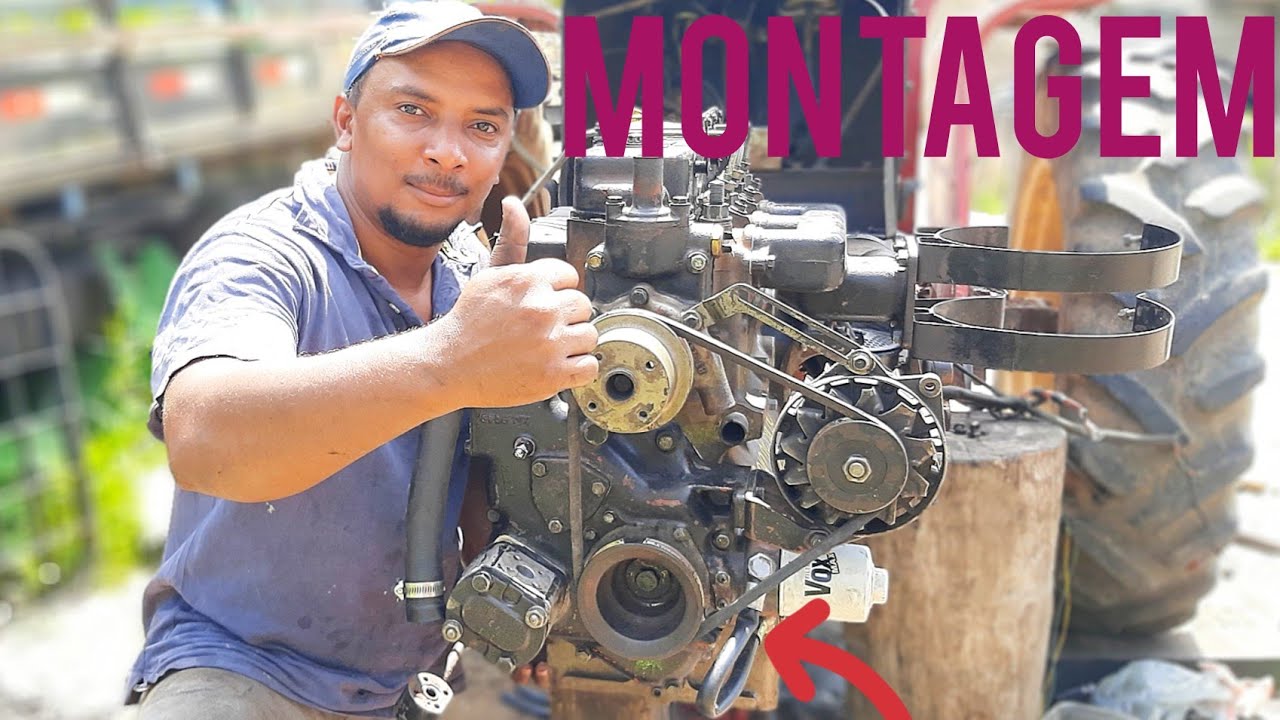 MONTAGEM DO MOTOR DO TRATOR YANMAR 1050D