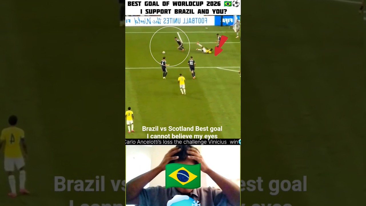 Brazil vs Scotland best goal of world cup 2026 Vinicius goal #football #brazil #viniciusjr #neymar