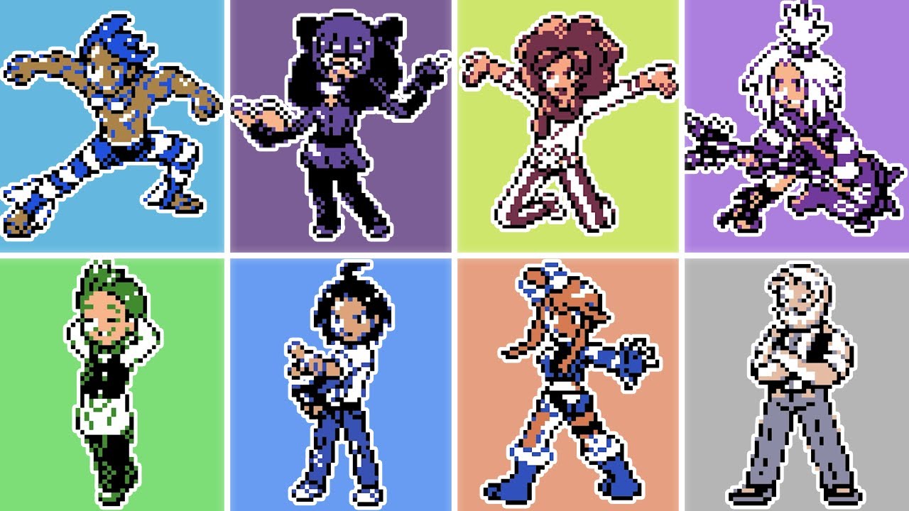 POKÉMON BLACK & WHITE 3 GENESIS - All Gym Leader Battles (Game Boy Color)