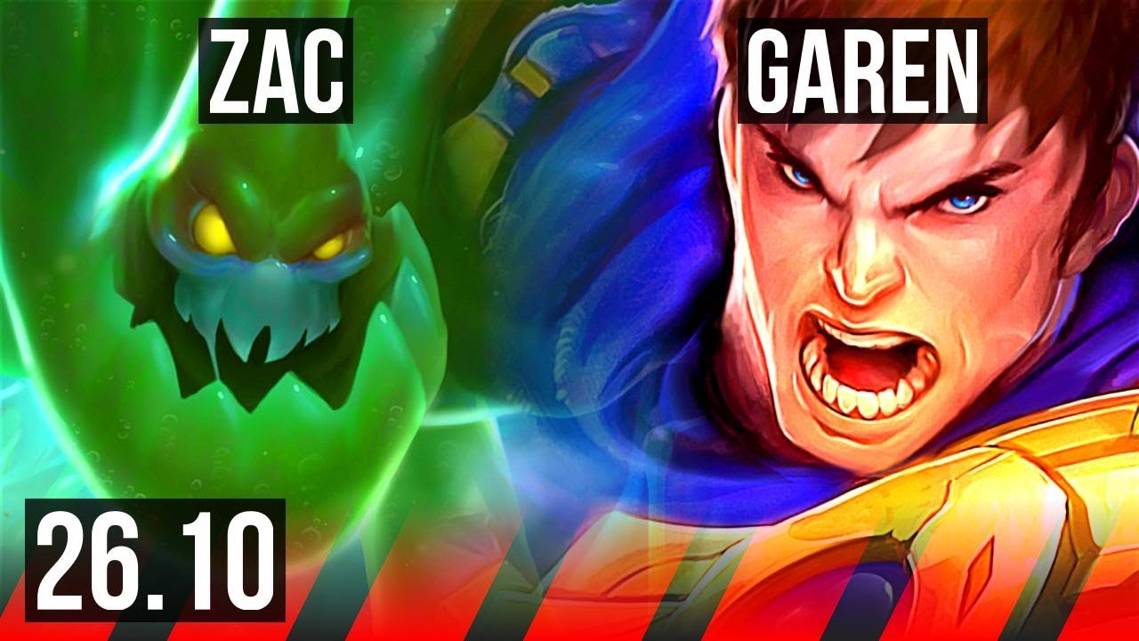 ZAC vs GAREN (TOP) | NA Master | 26.10