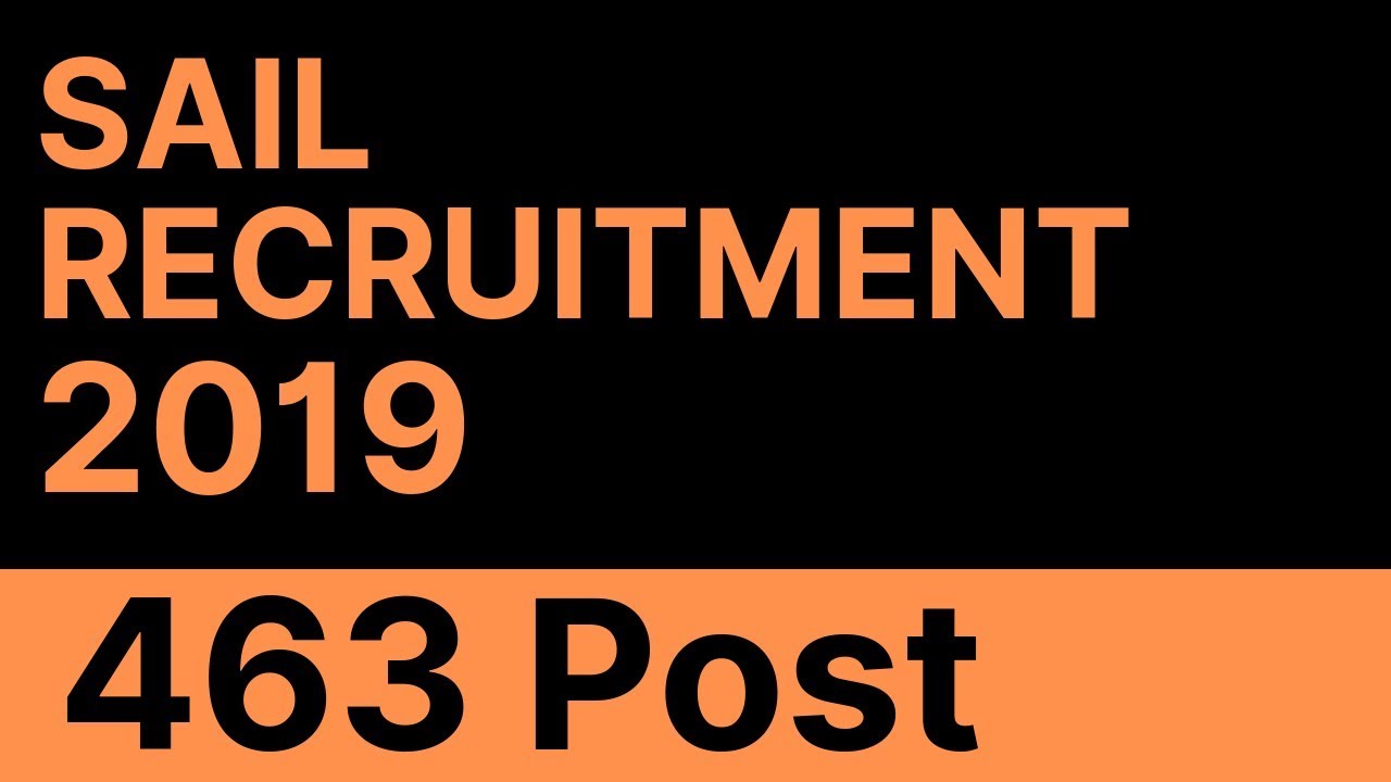 SAIL Recruitment 2019 Operator/Technician Official Notification