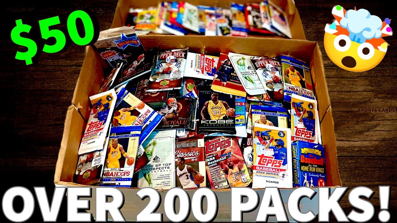 I BOUGHT 200+ SPORTS CARDS PACKS FROM GOODWILL!