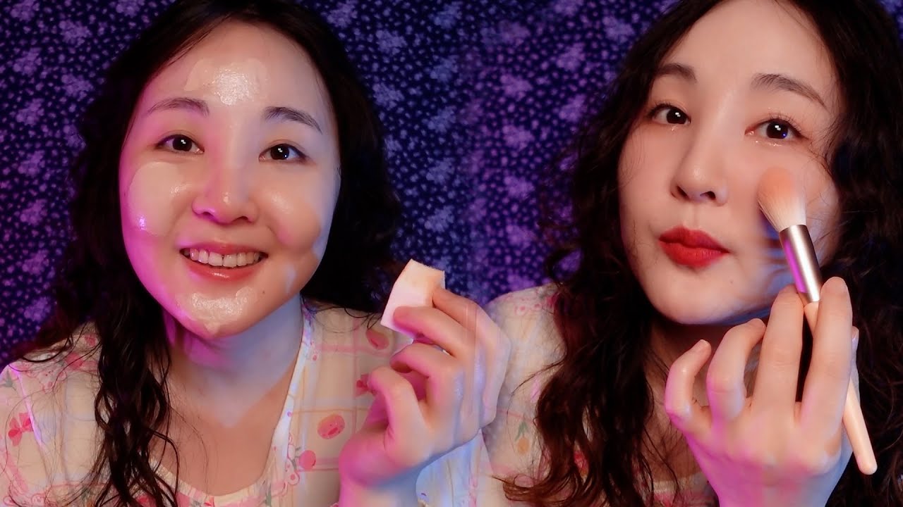 히피펌 관리와 메이크업 + 수다 ASMR｜눈 밑 글리터 정보 있음