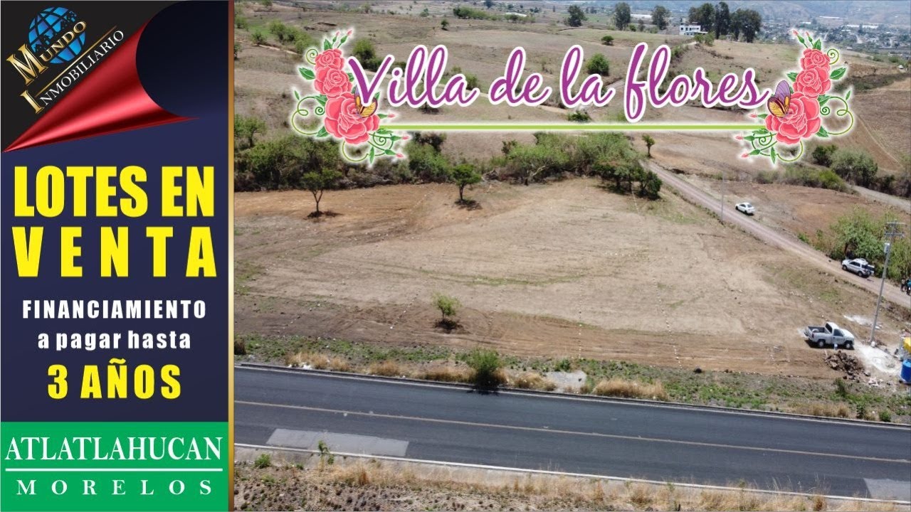 LOTES EN VENTA DESDE 200m² CON FINANCIAMIENTO DE PAGO HASTA 3 AÑOS EN ATLATLAHUCAN MORELOS