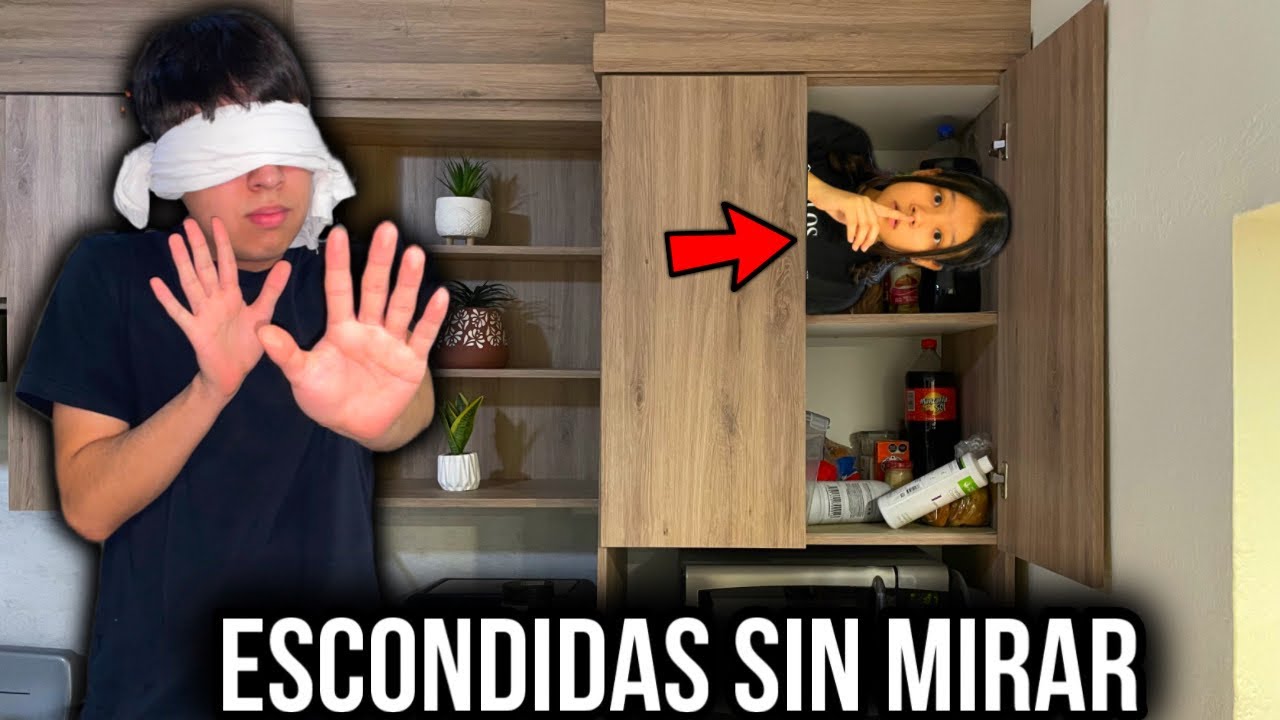 JUGAMOS A LAS ESCONDIDAS POR TODA MI CASA SIN PODER MIRAR *OJOS VENDADOS* 😱