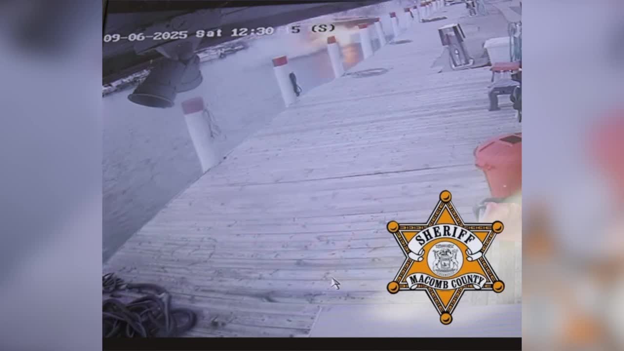 Video shows boat explode as it pulls away from gas dock in St. Clair Shores
