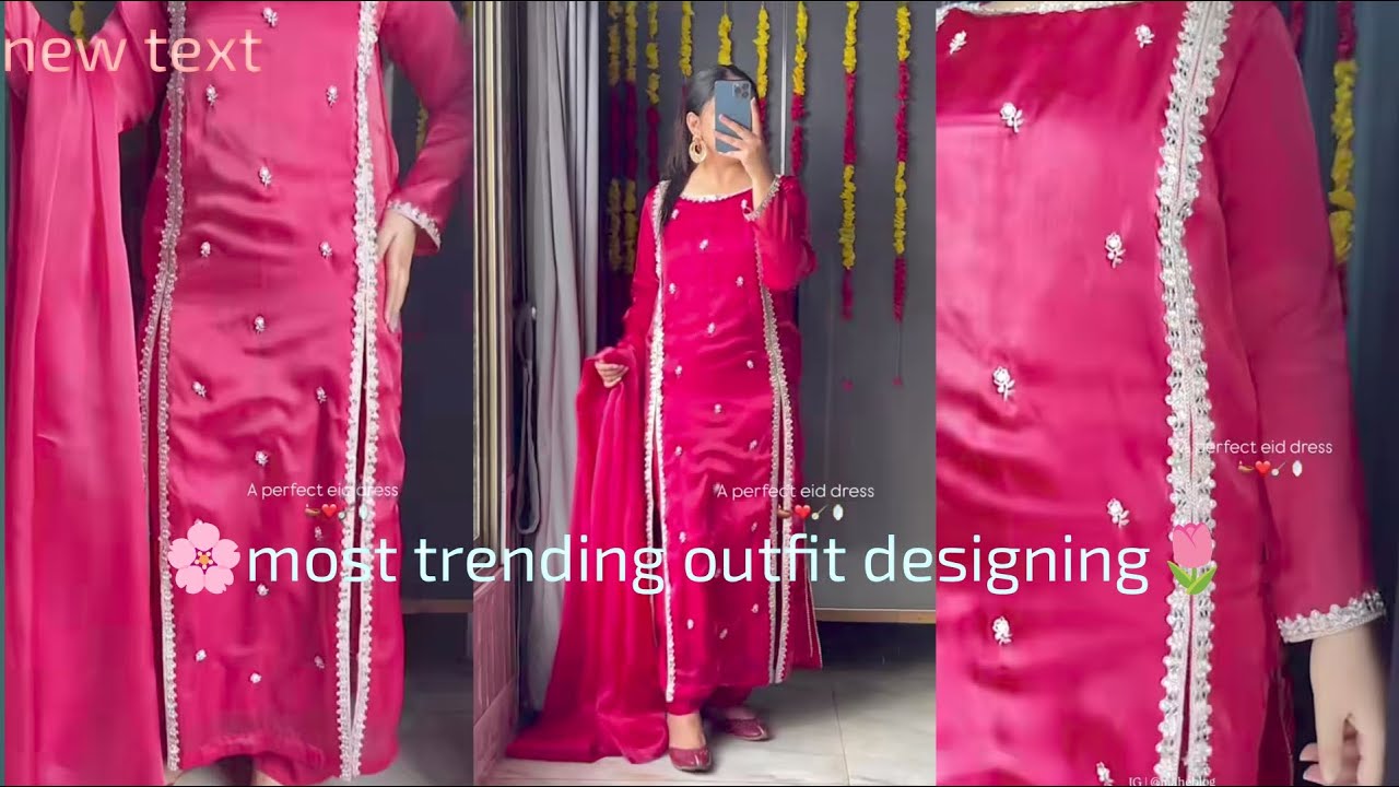 Instagram most trending dress designing /2  side cut outfit designing