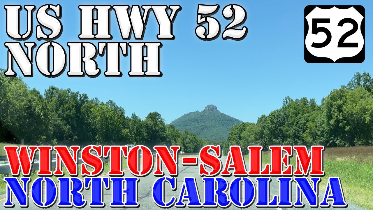 US 52 North - Winston-Salem to Mt. Airy - North Carolina - 4K Highway Drive