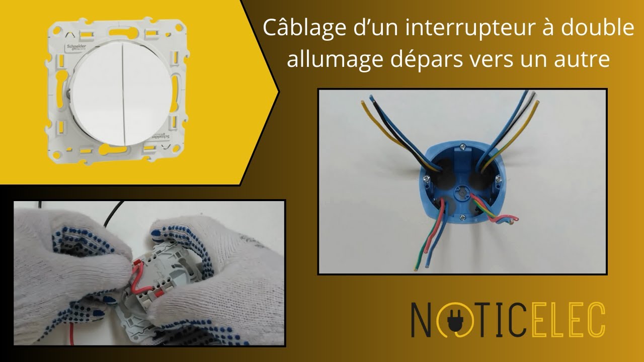Câblage d’un interrupteur à double allumage départ vers un autre en autoconstruction