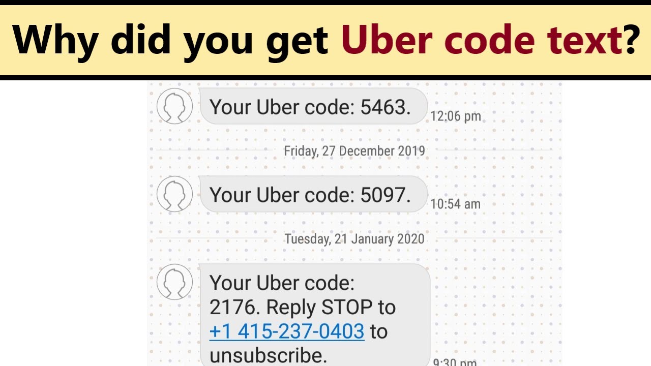 Your Uber code text - scam or some kind of mistake? Why you keep getting random Uber messages?