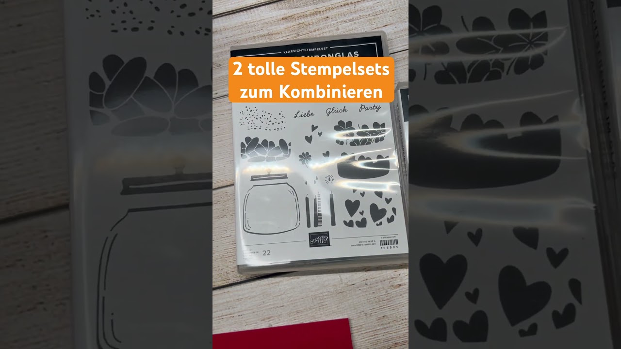 Stempelsets f&uuml;r Geburtstag und Weihnachten im Glas #diy #stempeln #kartenbasteln #geburtstagskarte