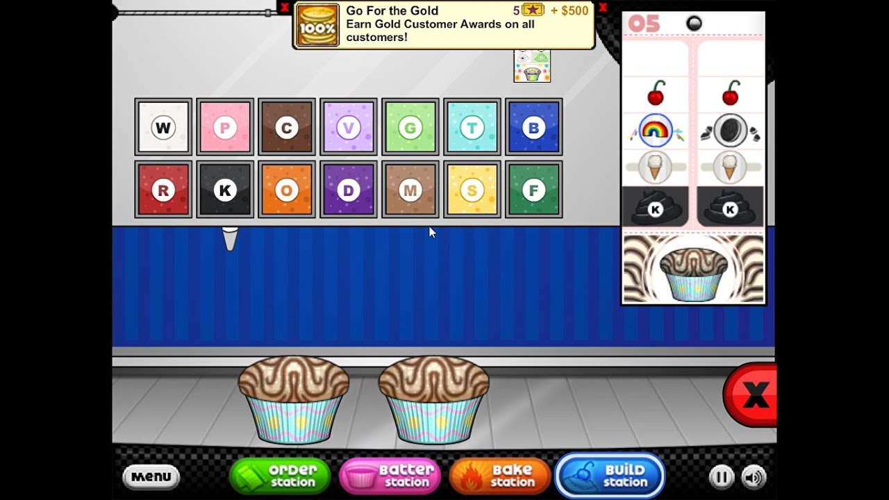 Papa's Cupcakeria - All Gold Customers