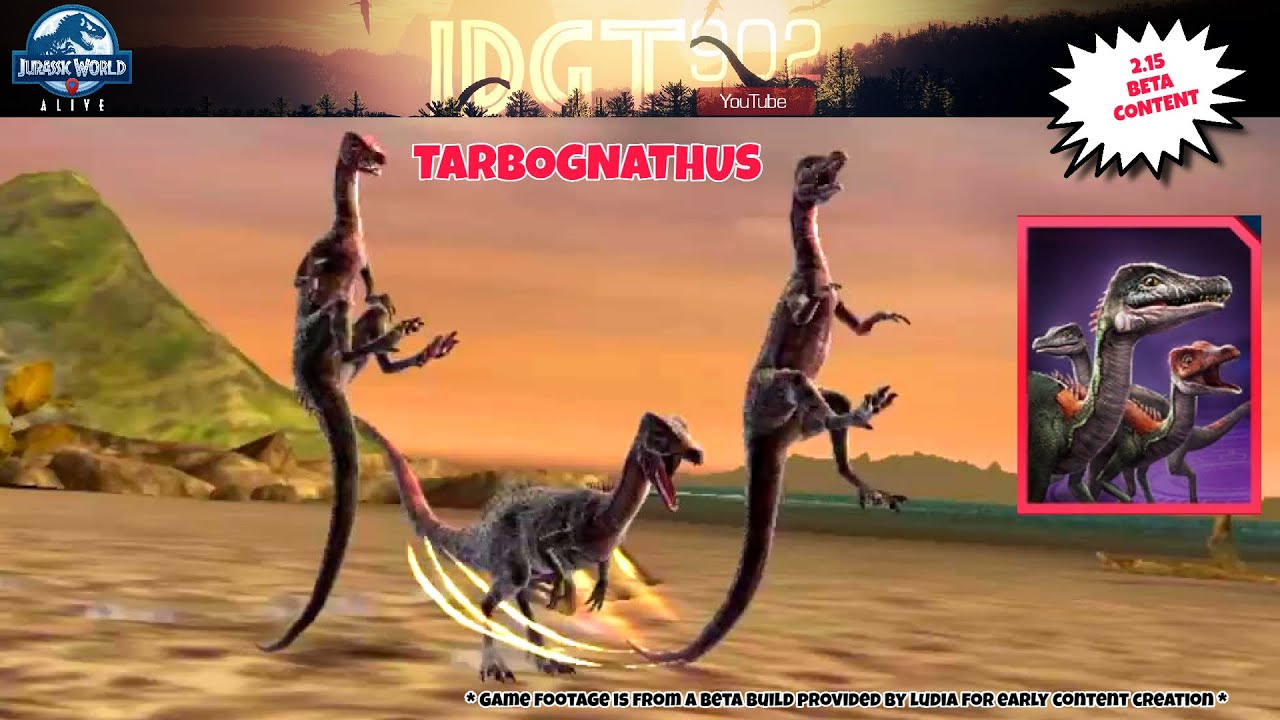 TARBOGNATHUS LEGENDARY FLOCK!! FIRST LOOK PVP! ALL NEW 2.15 JURASSIC WORLD ALIVE!!
