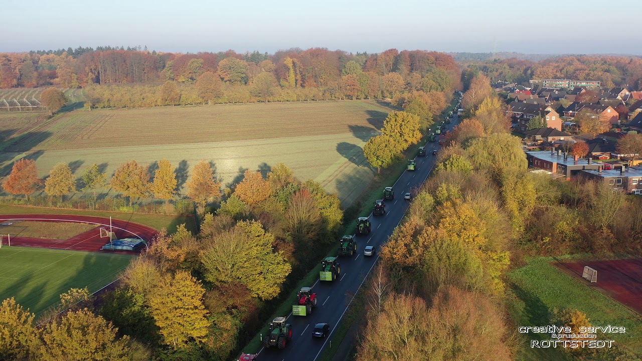 Konvoi: Trecker-Demo nach Hamburg am 14.11.2019 in Horneburg, ungekürzt!