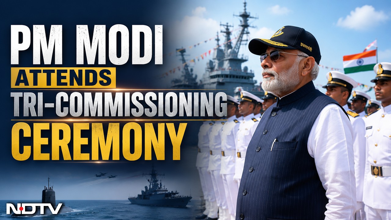 PM Modi LIVE | PM Modi Participates In Tri-Commissioning Ceremony Of INS Dunagiri, Sanshodhak &Agray