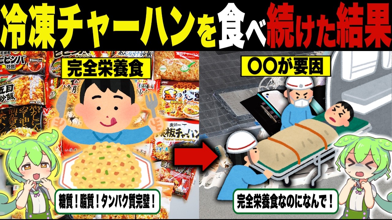 栄養完全飯冷凍チャーハンを食べ続けた結果【ずんだもん＆ゆっくり解説】