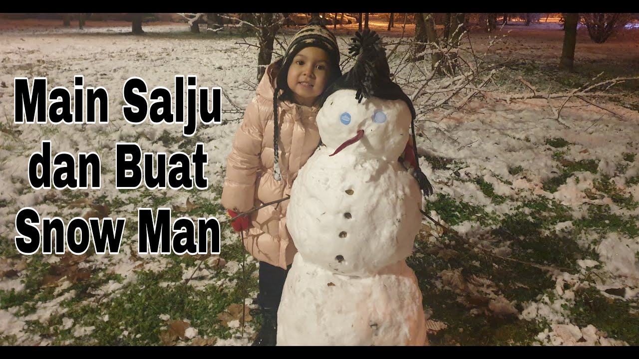 Main Salju di eropa dan buat snow man || Playing Snow || Build a Snowman