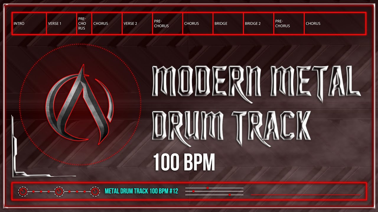 Modern Metal Drum Track 100 BPM | Preset 3.0 | Video Upgrade Edition (HQ,HD)