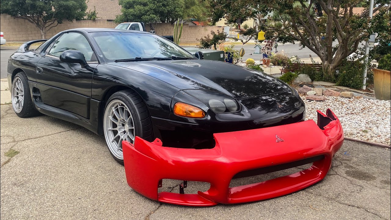 MITSUBISHI 3000GT VR4 GETS NEW WHEELS & 99 FRONT BUMPER!!