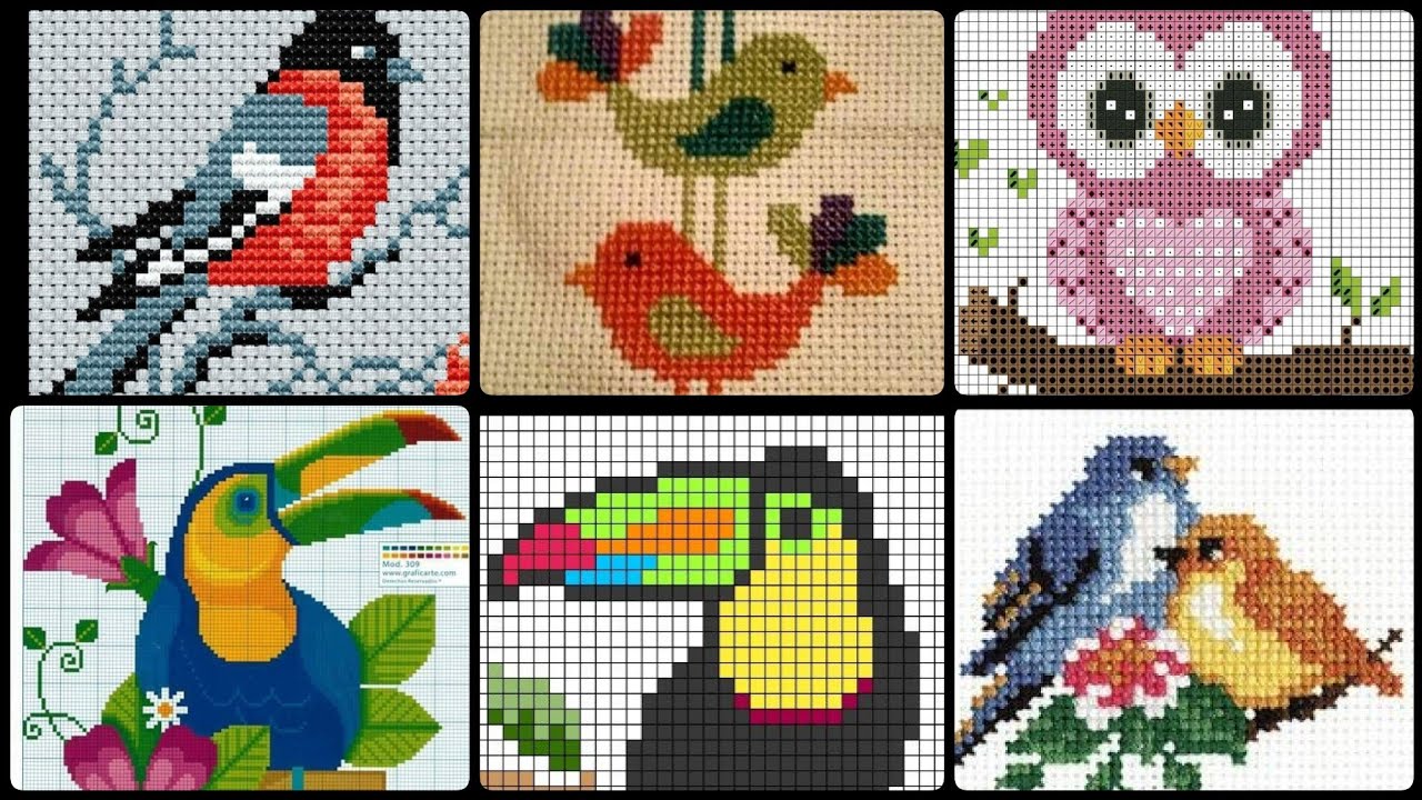Beautiful bird Cross stitch pattern/ Bird ason pattern design/Bird graph design/