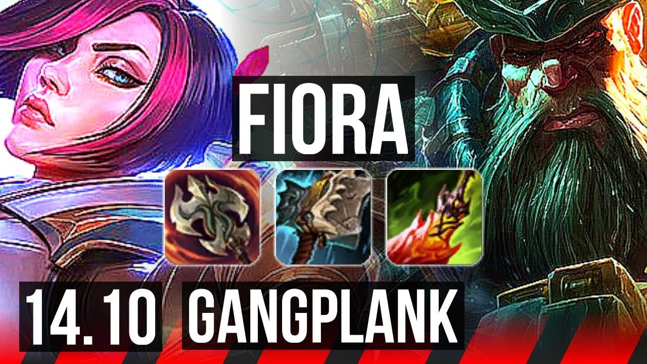 FIORA vs GANGPLANK (TOP) | 10 solo kills, 41k DMG, Godlike, 500+ games | EUW Diamond | 14.10