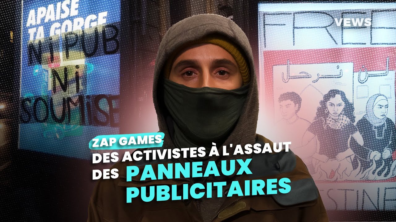 On a suivi une action anti affiches publicitaires : les ZAP games