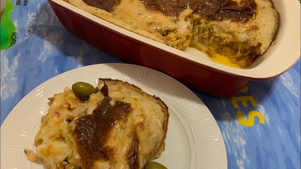 Bacalhau com Alho Francês no forno delicioso ...Cod with Leeks