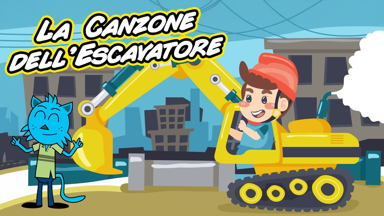 Sono un Escavatore! 🎶 Canzone Divertente per Bambini | Video educativo