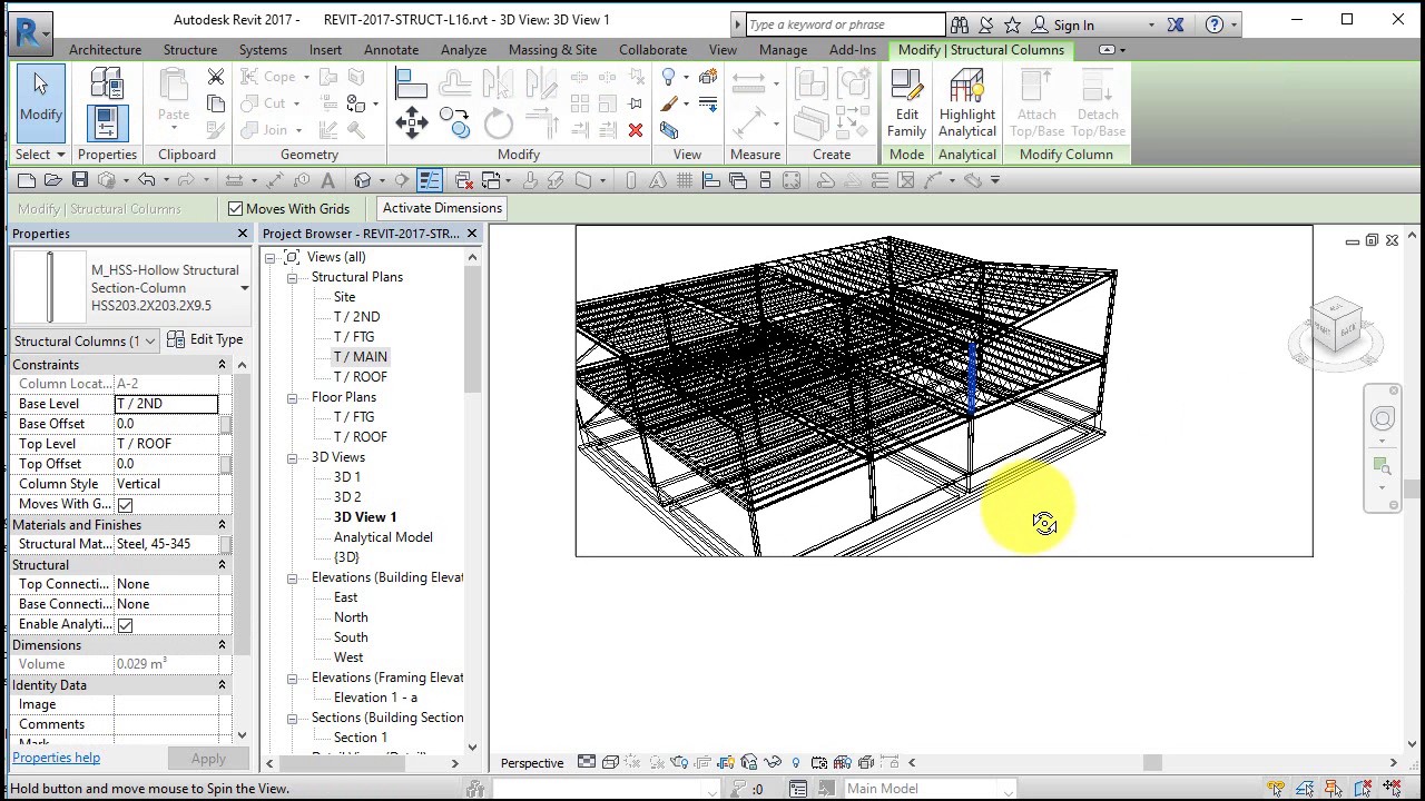REVIT STRUCTURAL PROJECT 19 3D VIEWS SECTION BOX DETAIL COMPONENTS