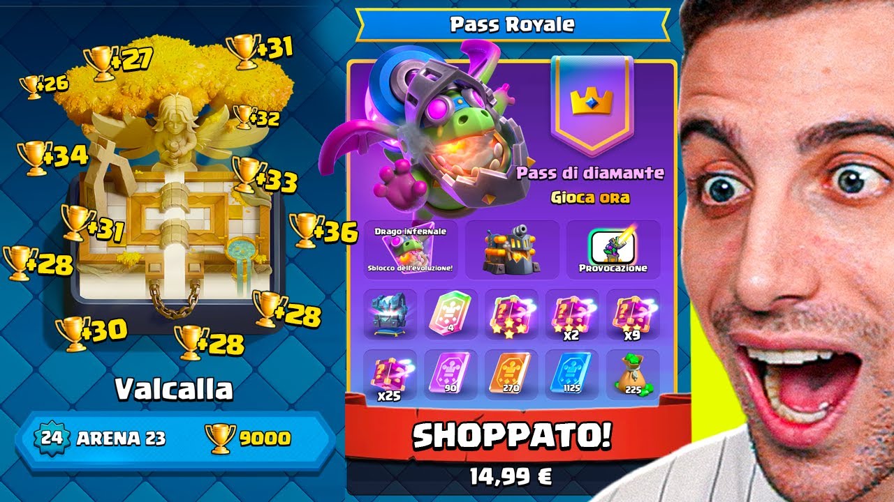 Inizia la SCALATA Sopra le 9.000 COPPE! *SOLO WIN* Drago EVOLUTO DEVASTANTE! Clash Royale ITA