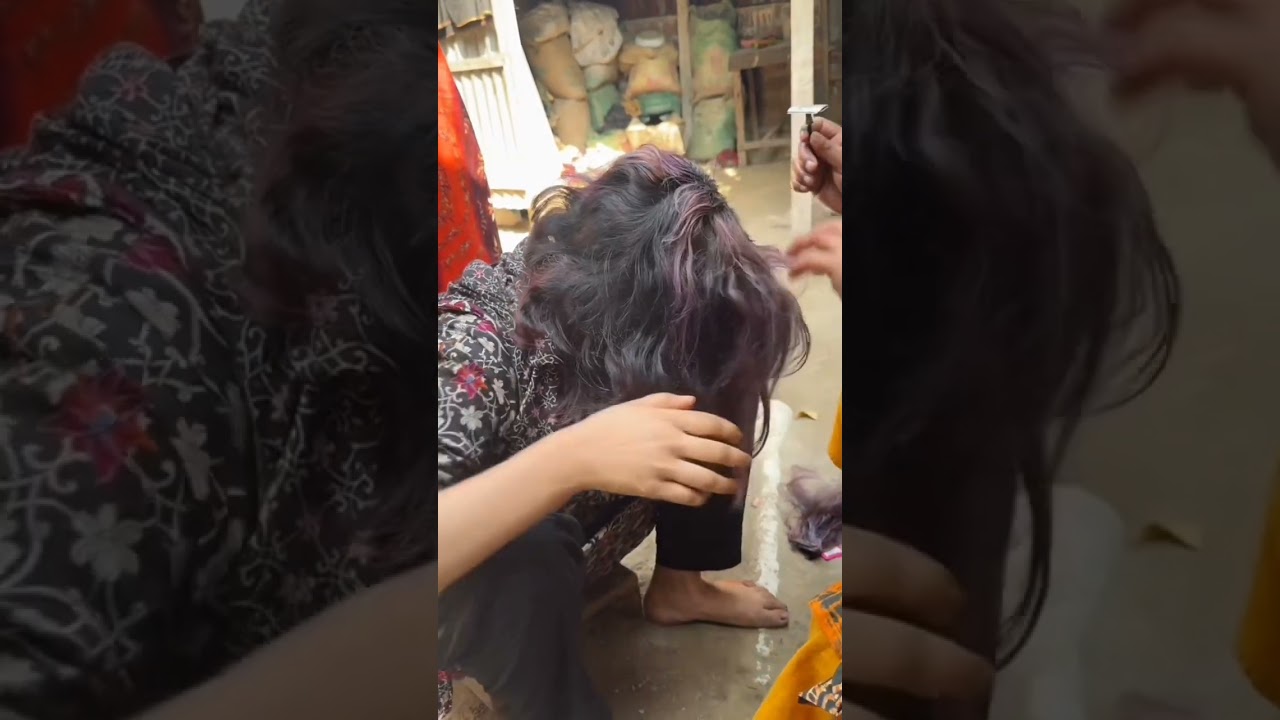 Bangladeshi Tiktoker Girls Headshave Razor