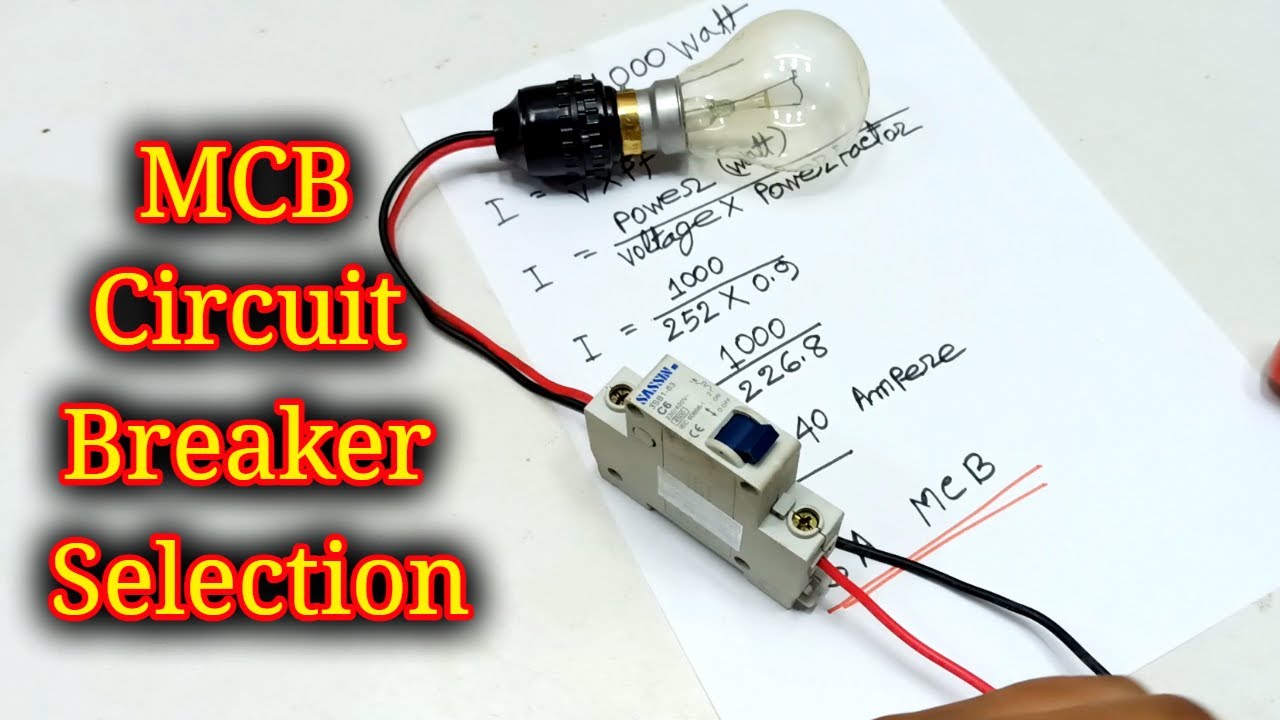 How to Calculate Circuit Breaker Rating,  mcb selection calculation , mcb connection