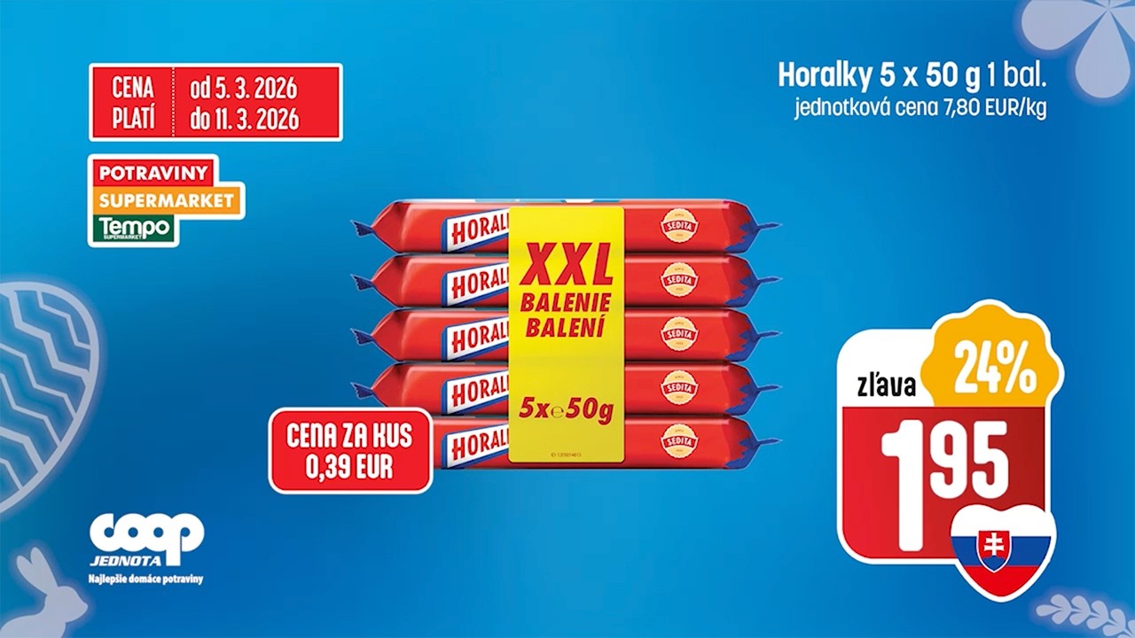 Horalky,  Magnesia a Banány akcii | COOP Jednota | 2026